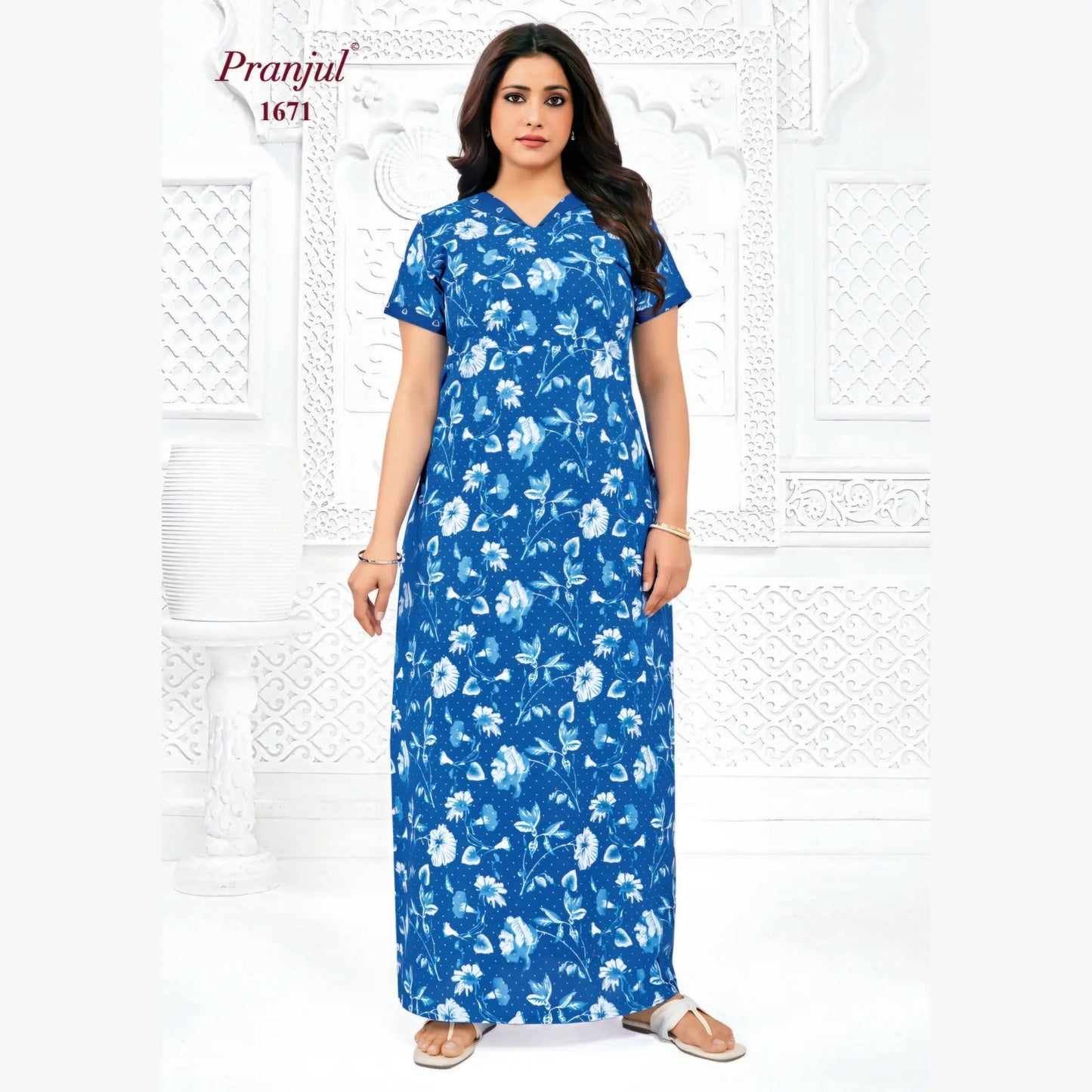 Cotton Pranjul Nighty 1671