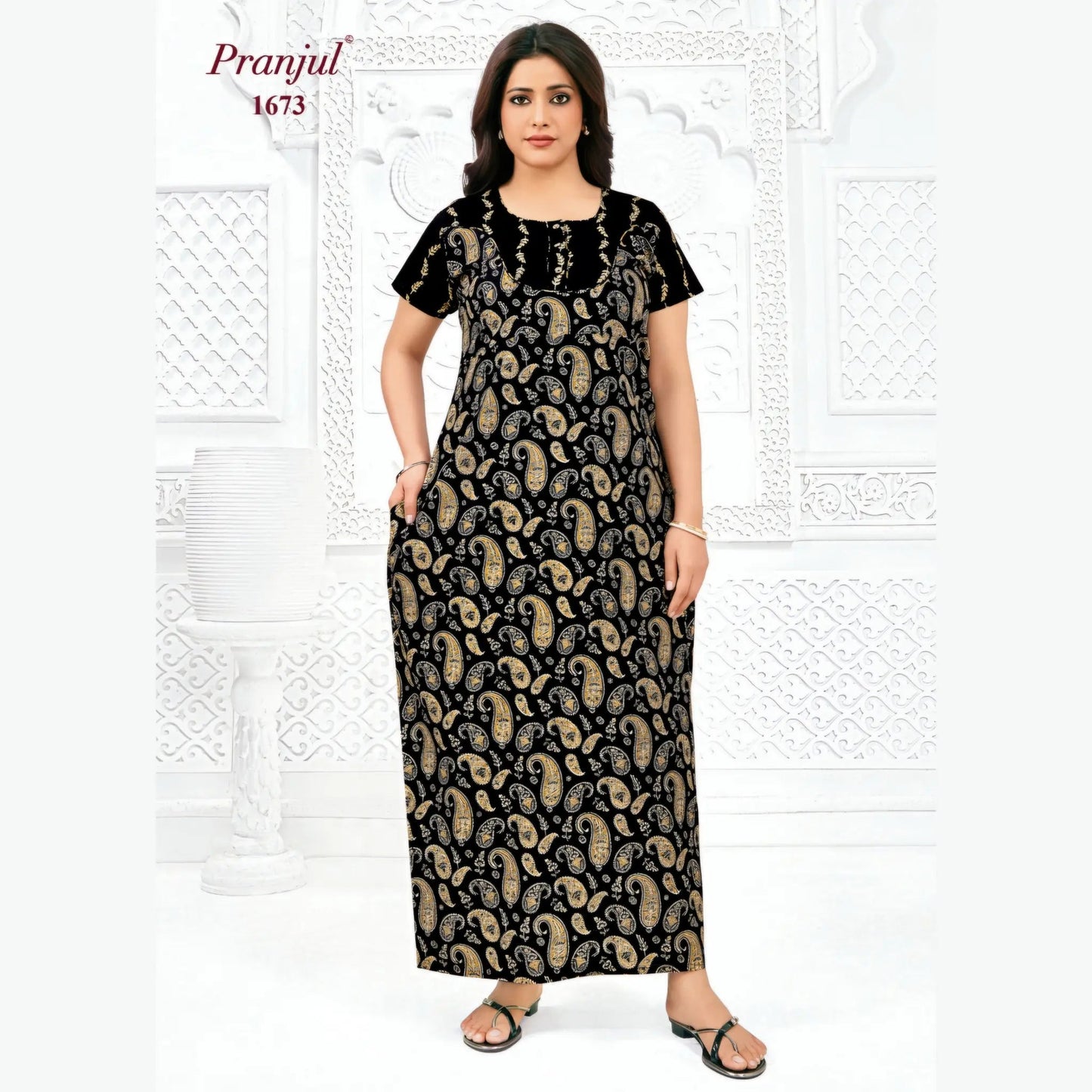 Cotton Pranjul Nighty 1673