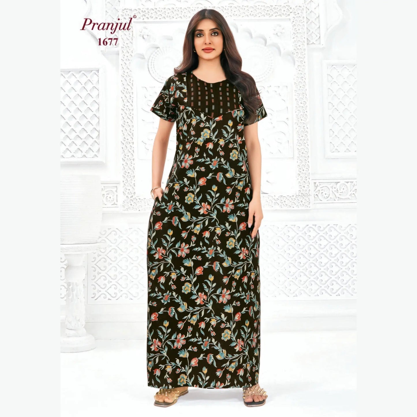 Cotton Pranjul Nighty 1677